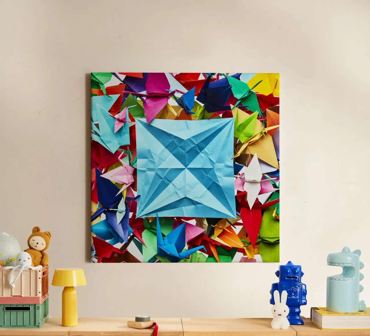 The Unfolded Crane tela con Cornice a cassetta da Kyla Elaine