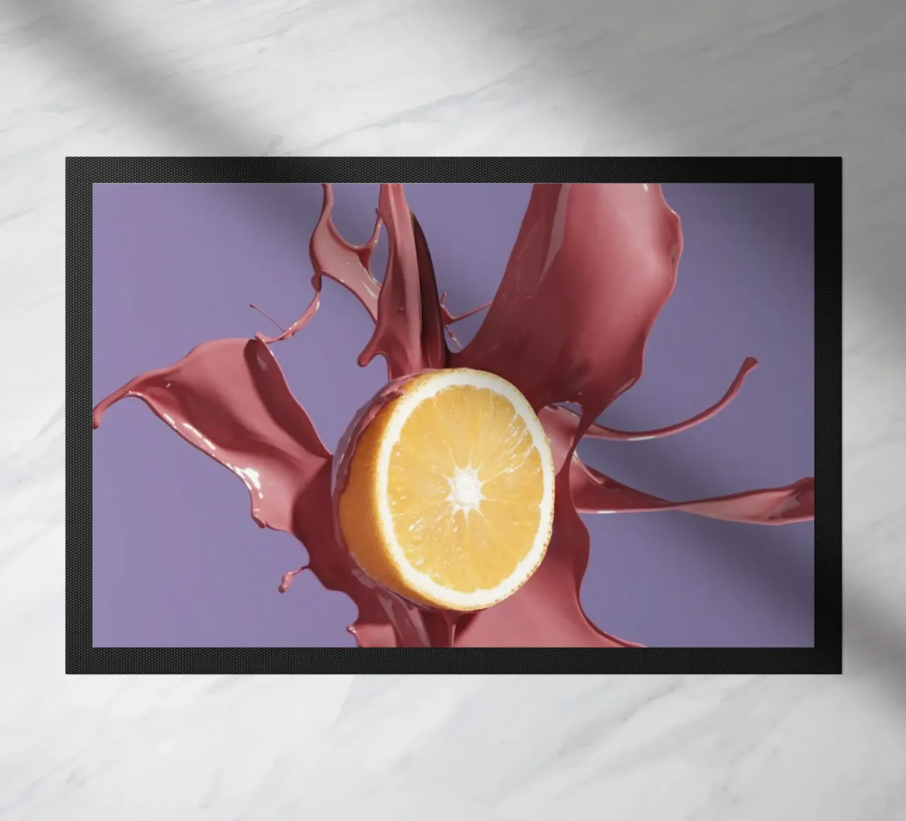 Orange Splash doormat by Kyla Elaine