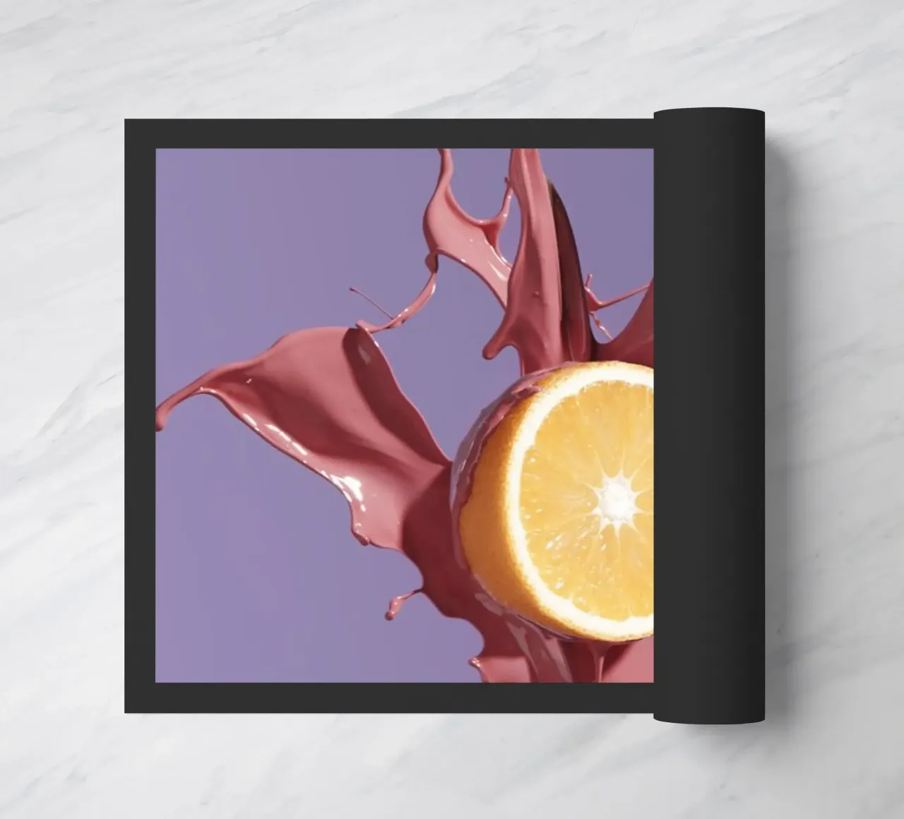 Orange Splash doormat by Kyla Elaine