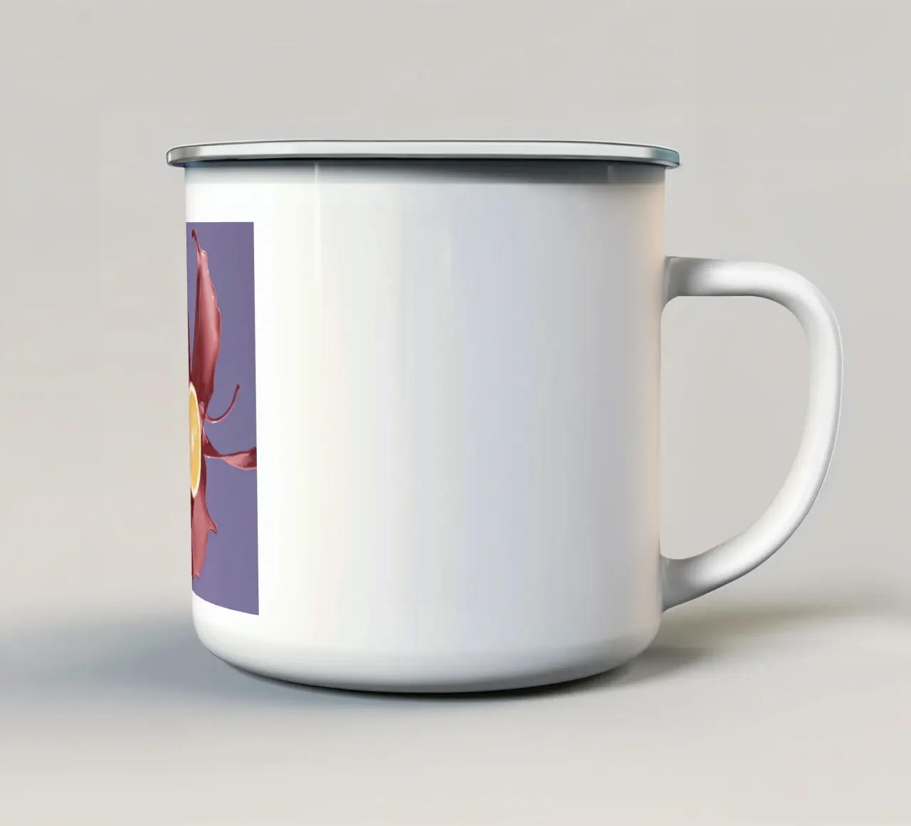 Orange Splash tazza in smalto da Kyla Elaine