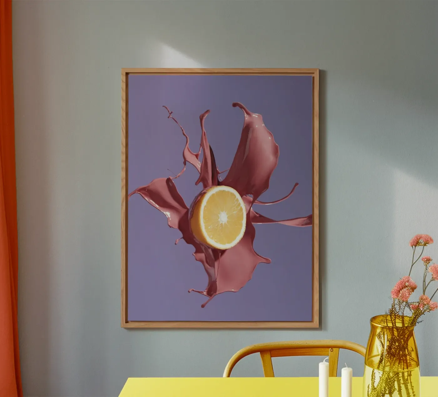 Orange Splash forex plate by Kyla Elaine