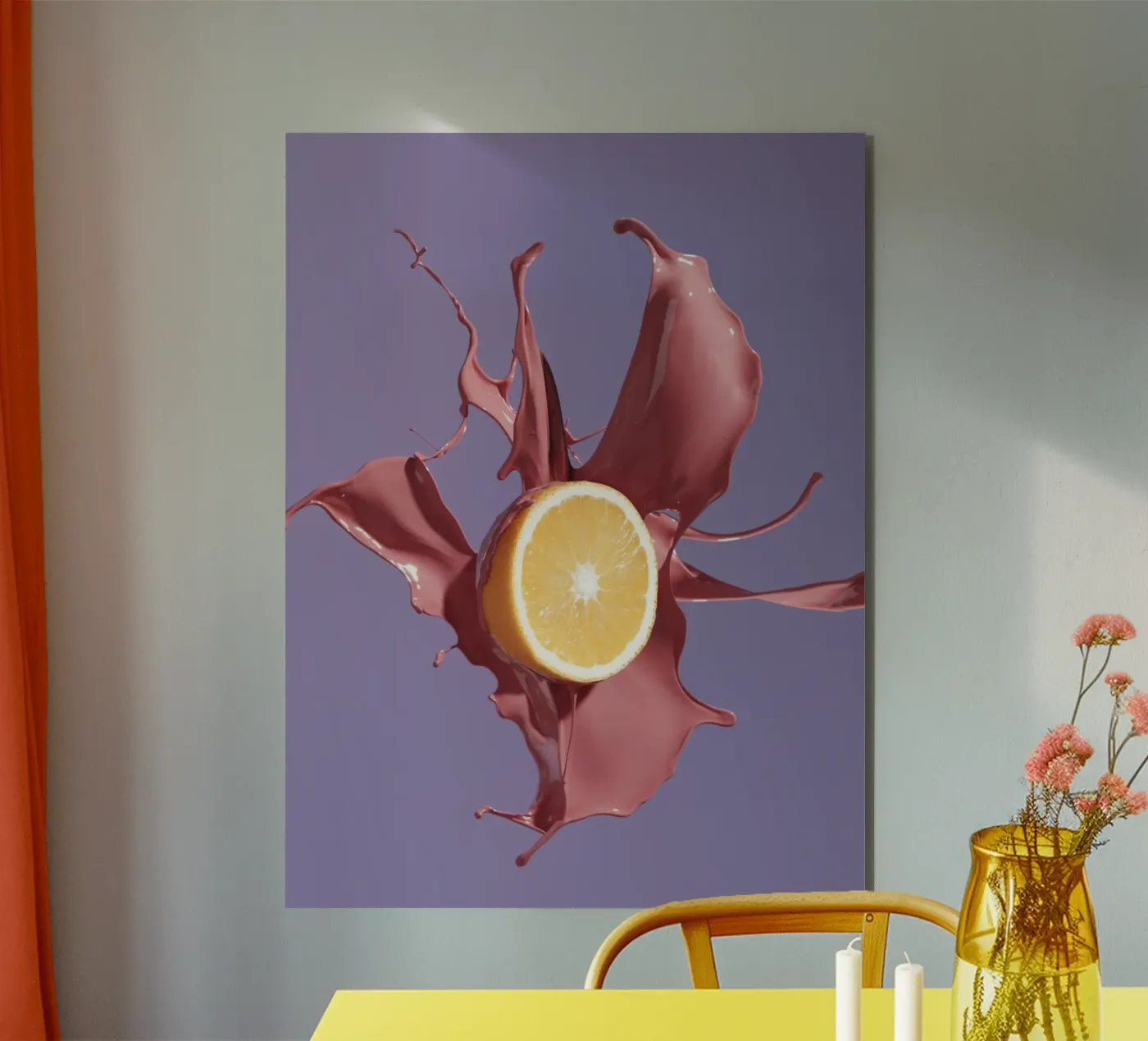 Orange Splash forex plate by Kyla Elaine