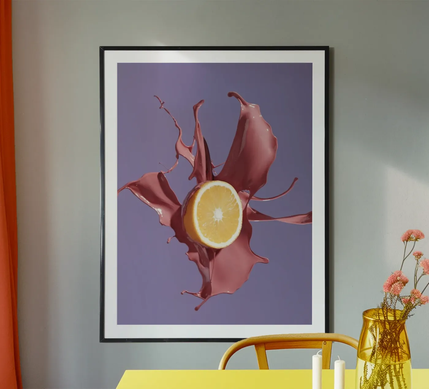 Orange Splash poster by Kyla Elaine