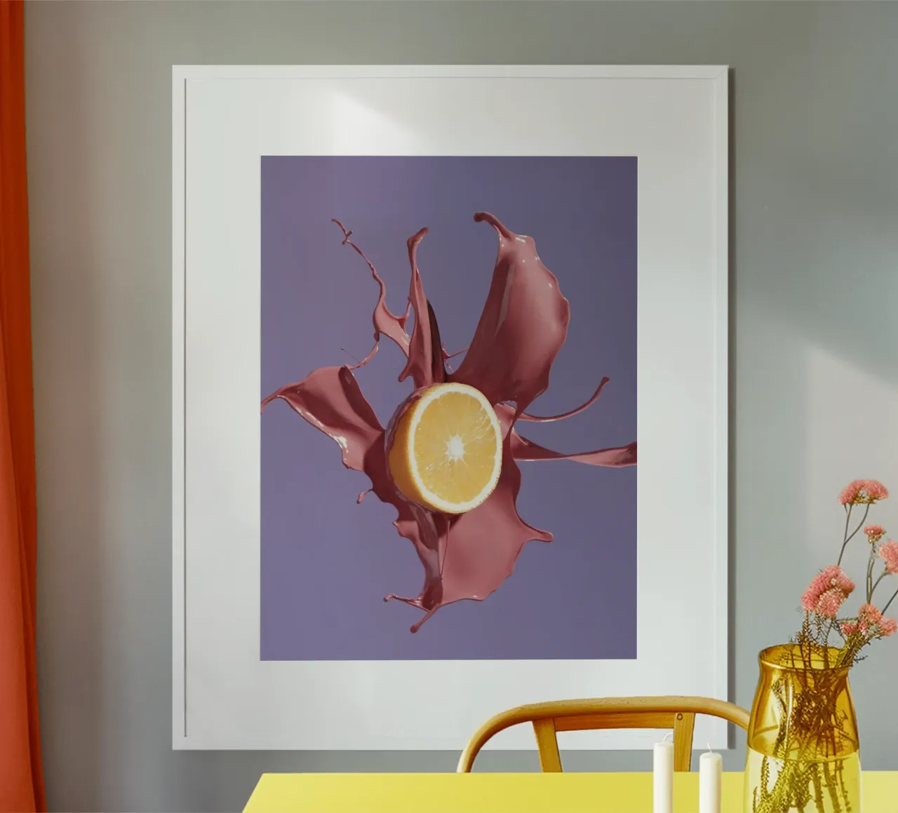 Orange Splash poster da Kyla Elaine