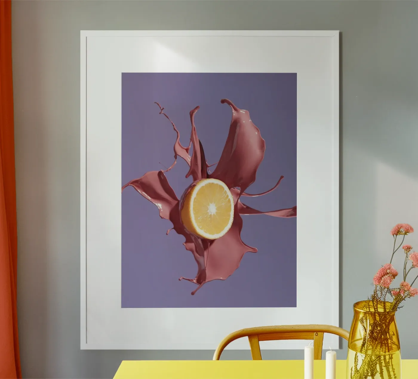 Orange Splash poster by Kyla Elaine