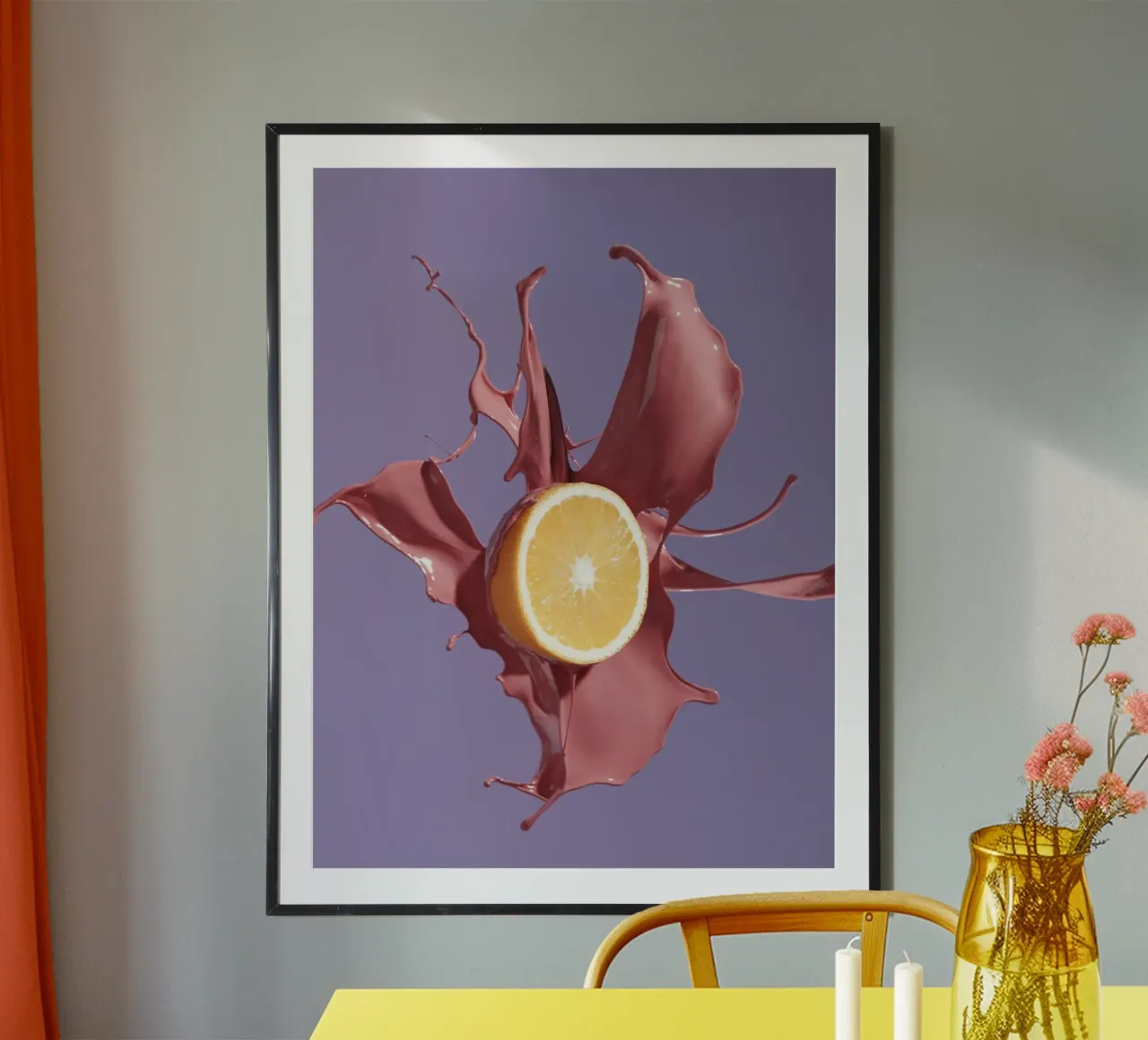 Orange Splash poster da Kyla Elaine