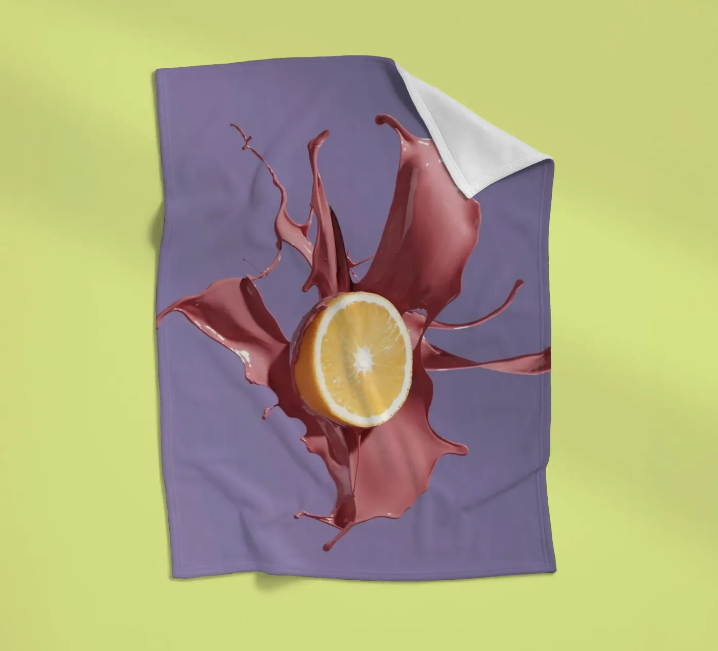 Orange Splash Fleecedecke von Kyla Elaine