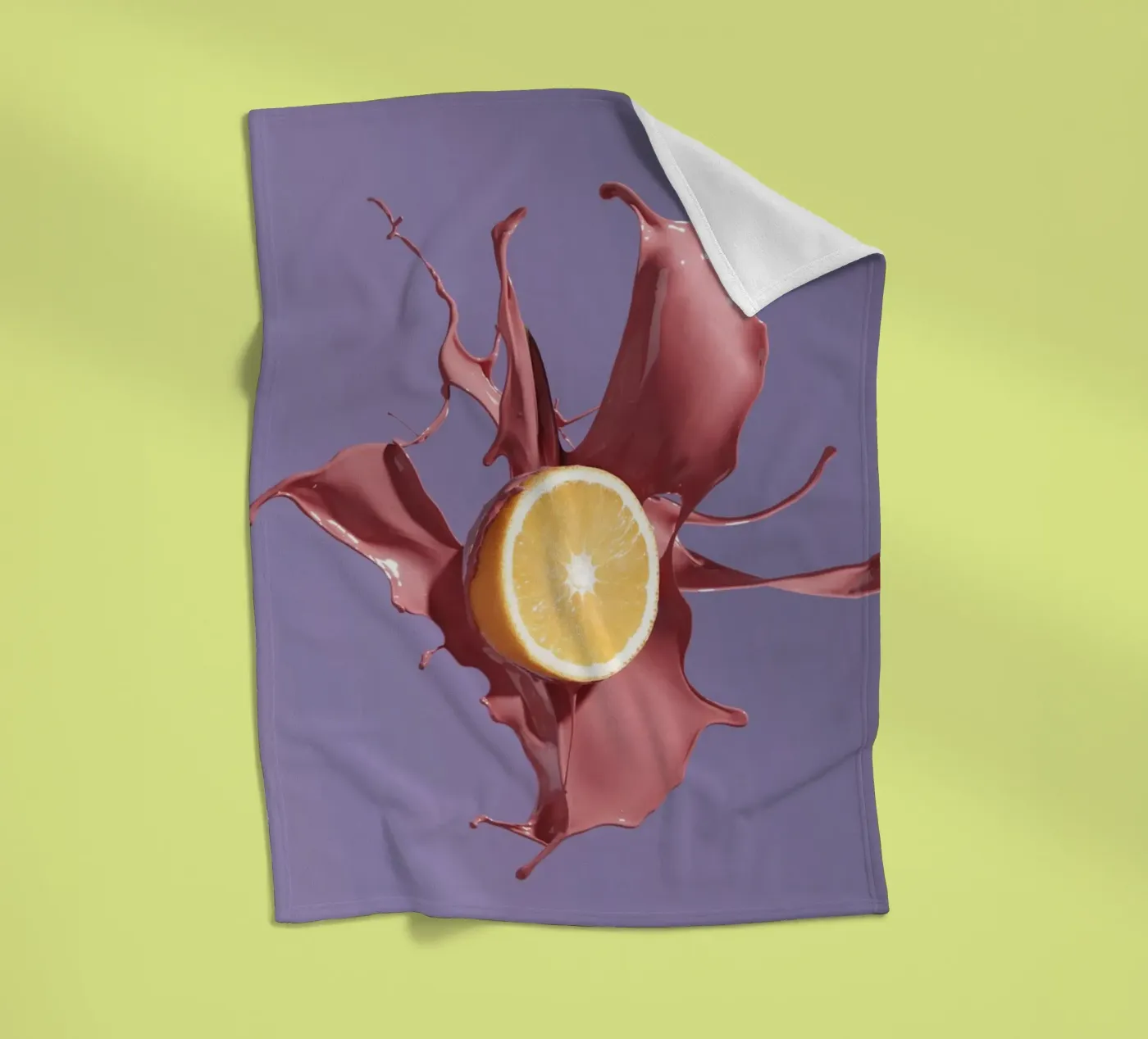 Orange Splash Fleecedecke von Kyla Elaine
