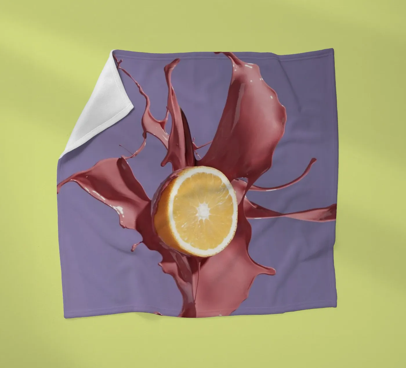 Orange Splash Fleecedecke von Kyla Elaine