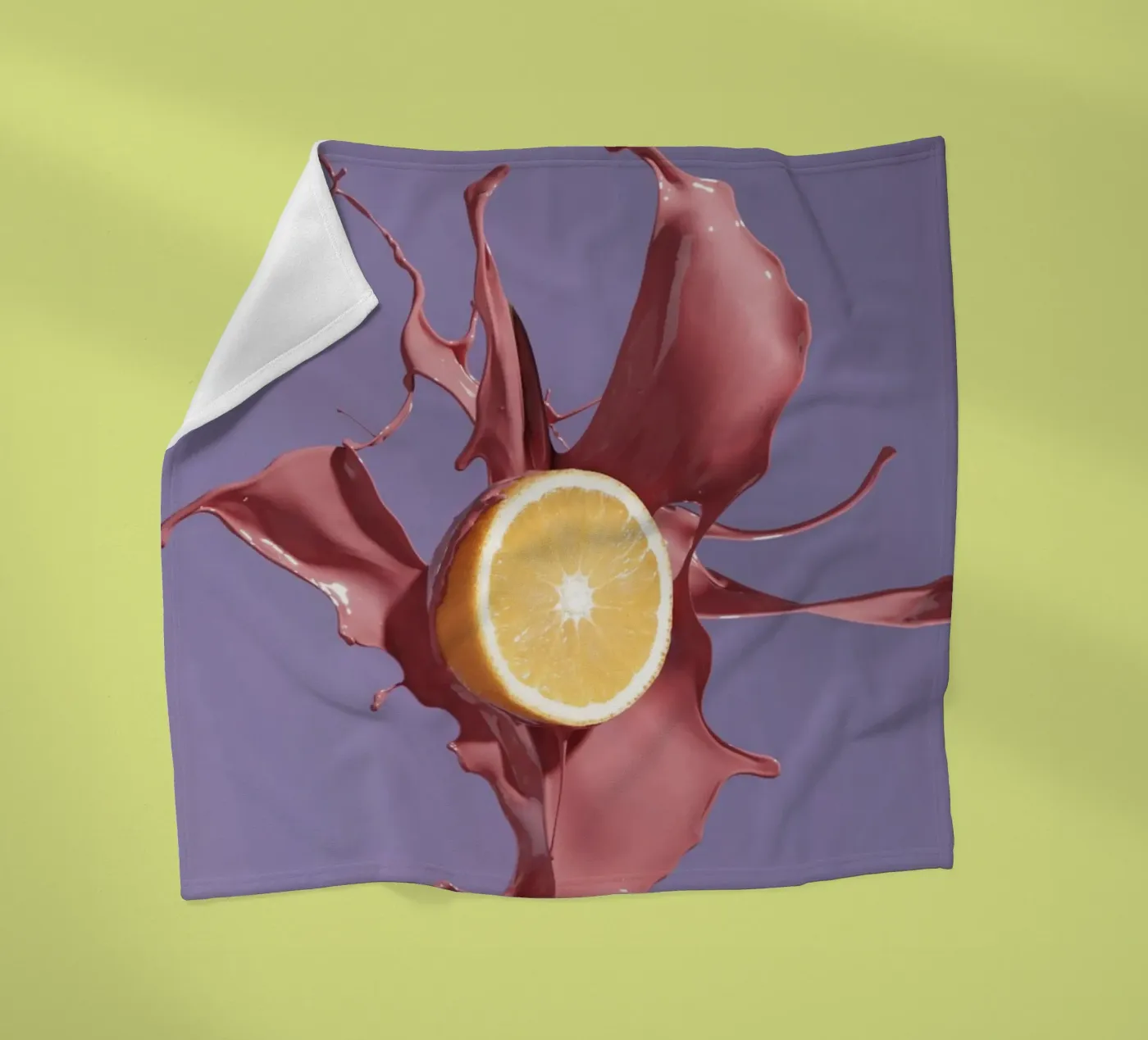 Orange Splash Fleecedecke von Kyla Elaine