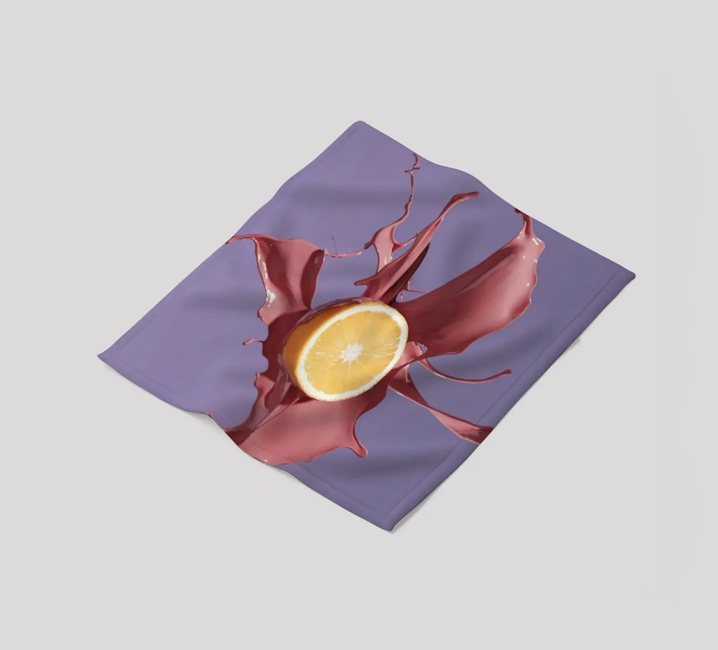 Orange Splash Fleecedecke von Kyla Elaine