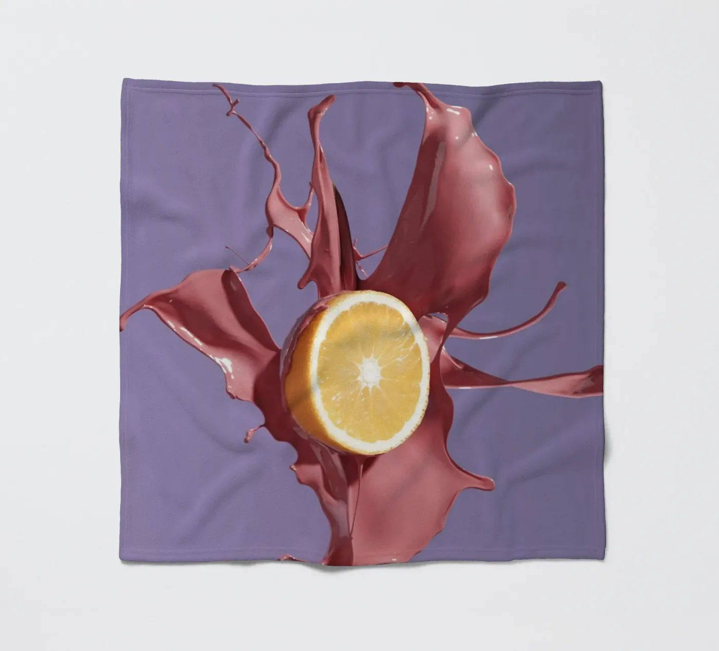Orange Splash Fleecedecke von Kyla Elaine