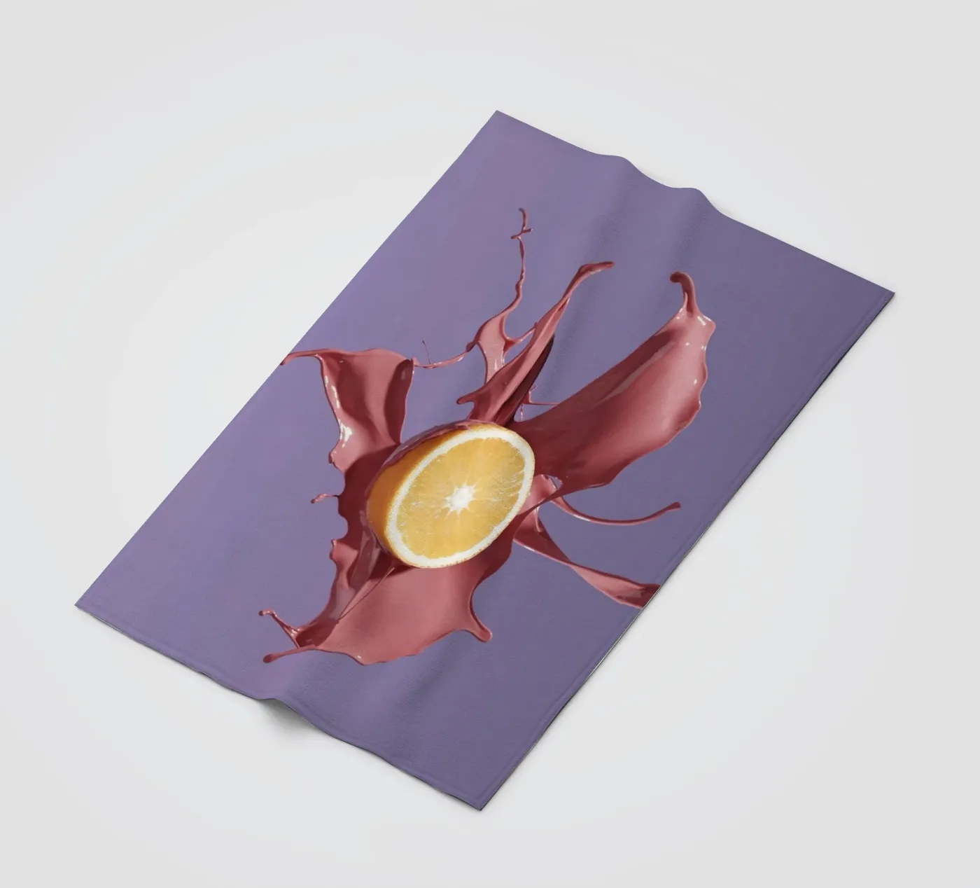 Orange Splash Fleecedecke von Kyla Elaine