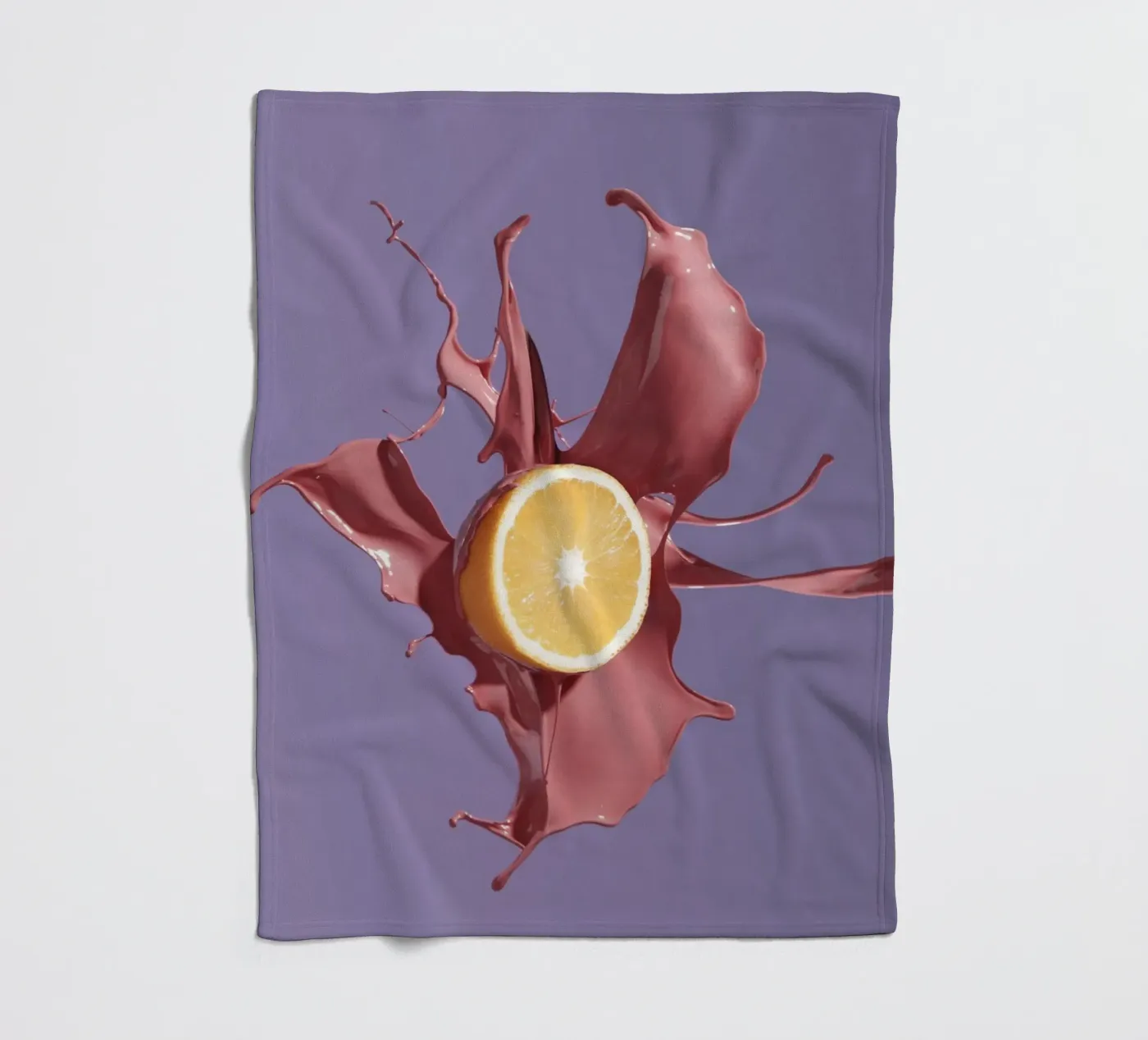 Orange Splash Fleecedecke von Kyla Elaine