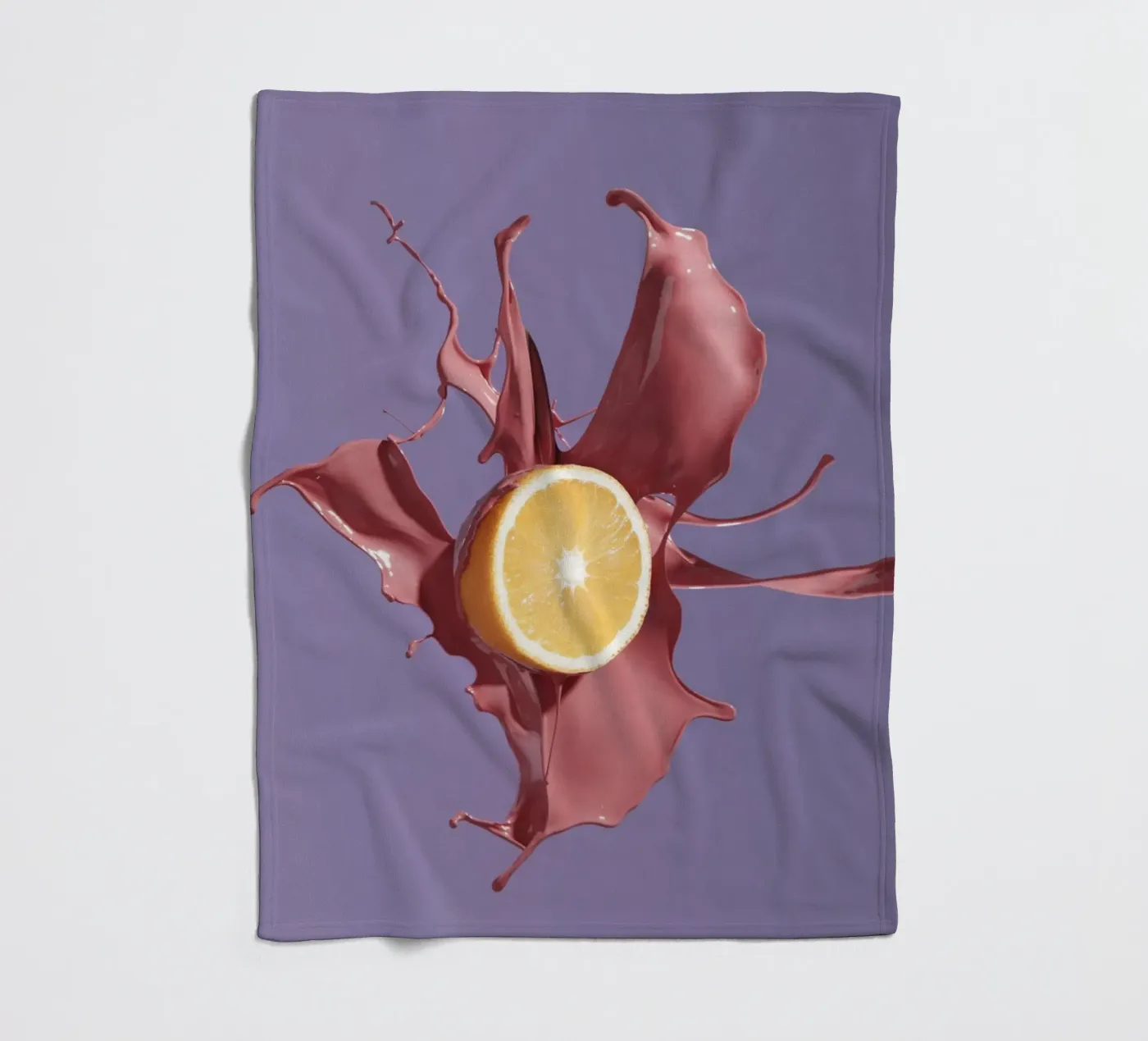 Orange Splash Fleecedecke von Kyla Elaine