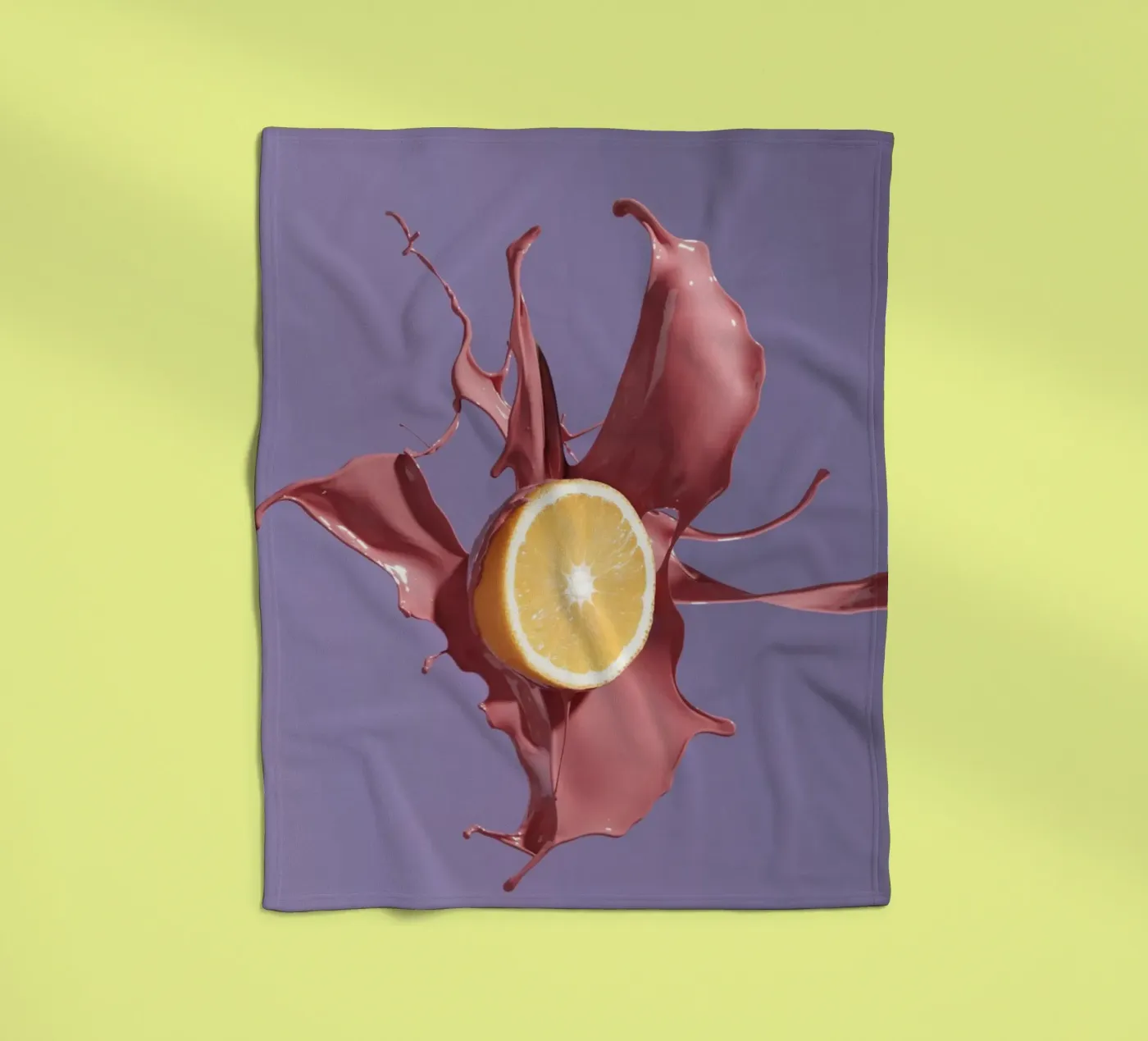 Orange Splash Fleecedecke von Kyla Elaine