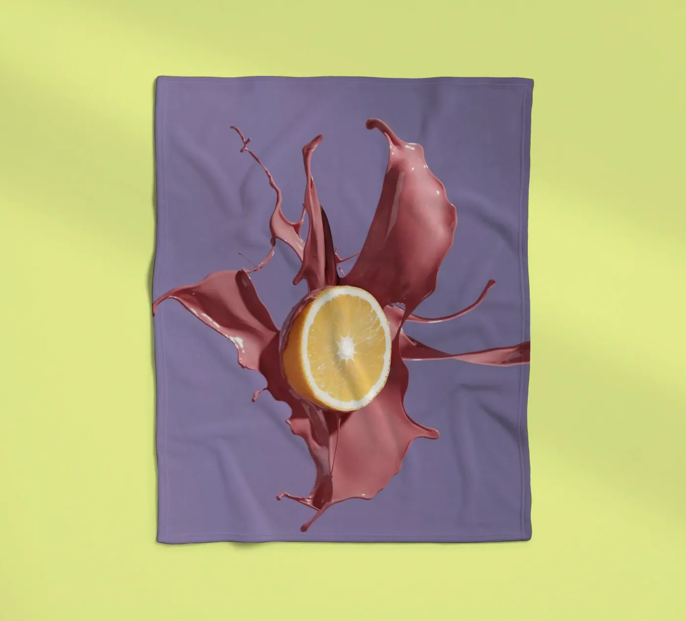 Orange Splash Fleecedecke von Kyla Elaine
