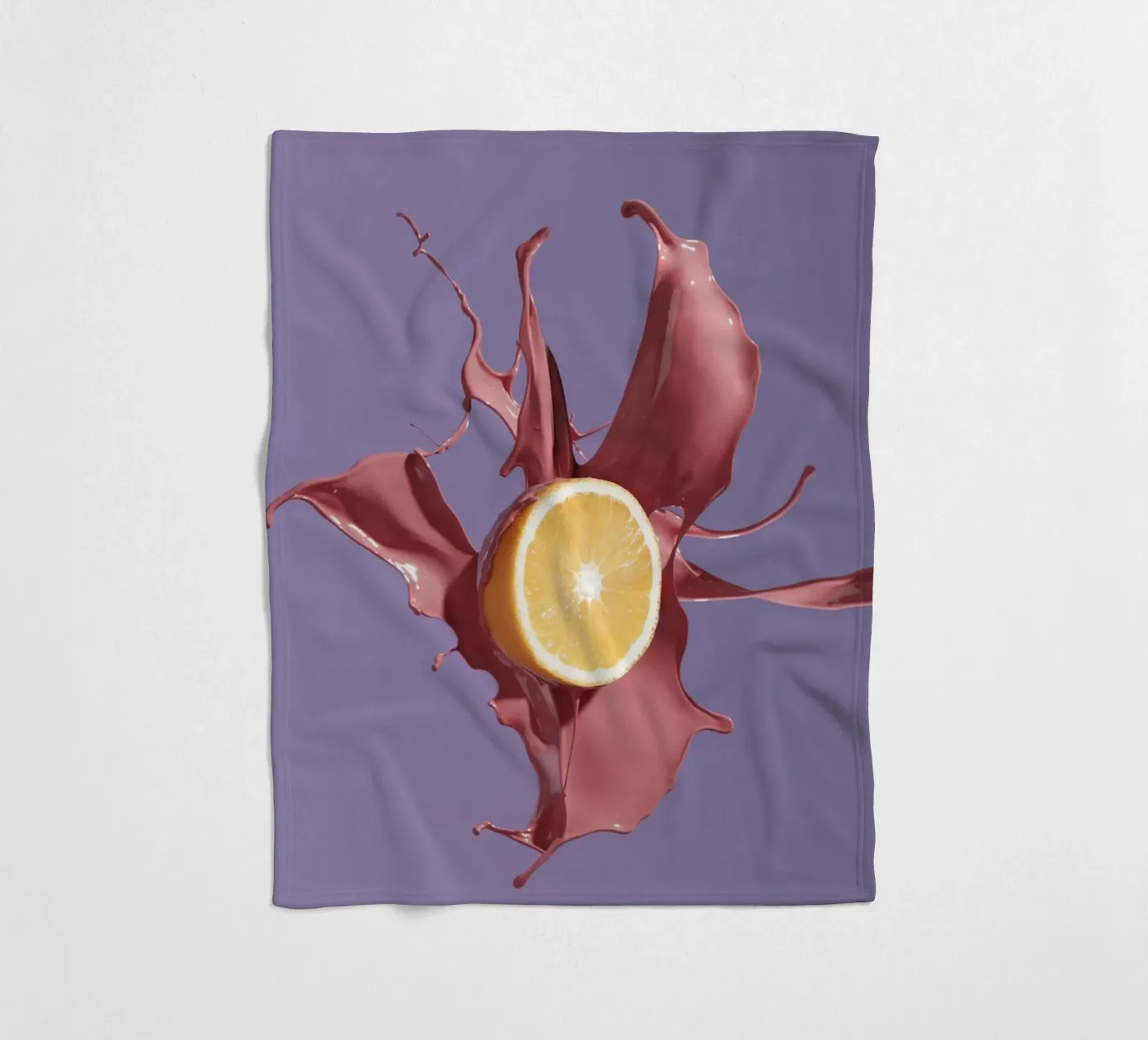 Orange Splash Fleecedecke von Kyla Elaine