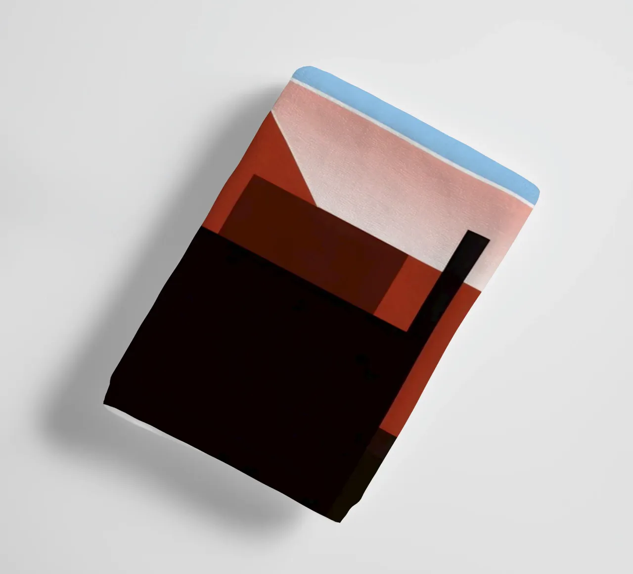 Svalbard - Sole rosso su un'architettura astratta asciugamano da bagno da Affiches Minimalistes