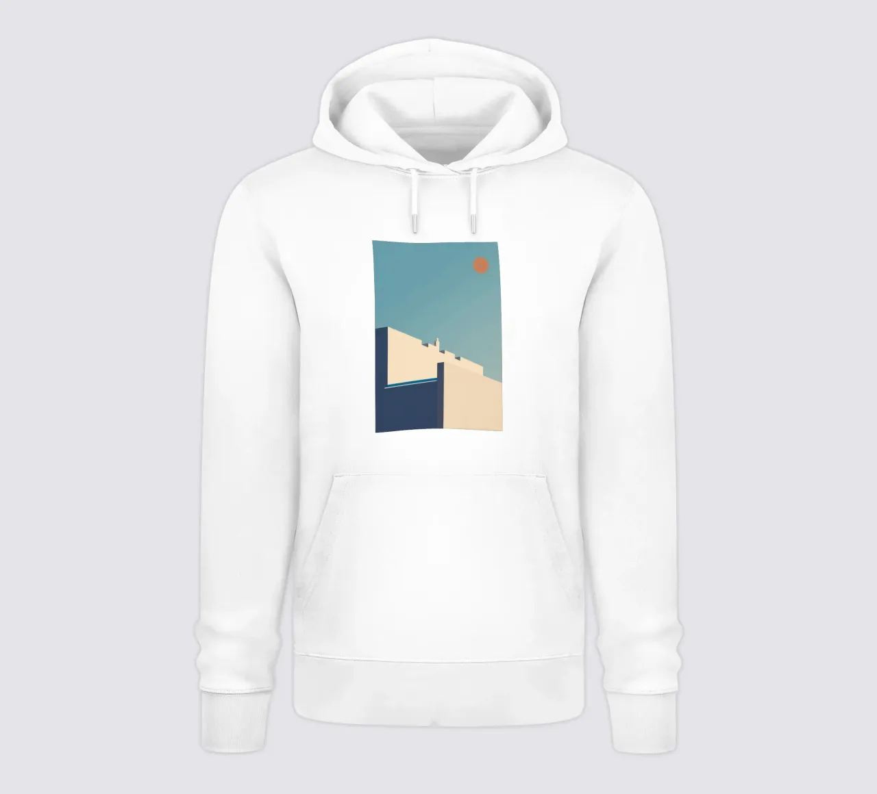 Oslo - Lunghe ombre sotto un cielo ghiacciato felpa con cappuccio da Minimalistic