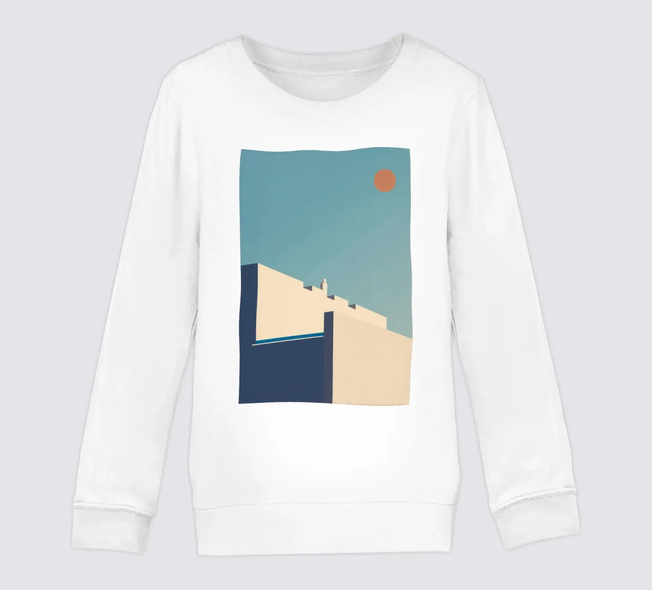 Oslo - Lunghe ombre sotto un cielo ghiacciato felpa bambino da Affiches Minimalistes