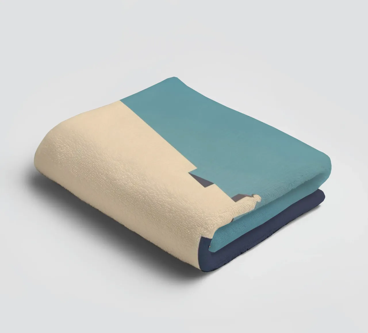 Oslo - Lange schaduwen onder een ijzige hemel badhanddoek van Minimalistic