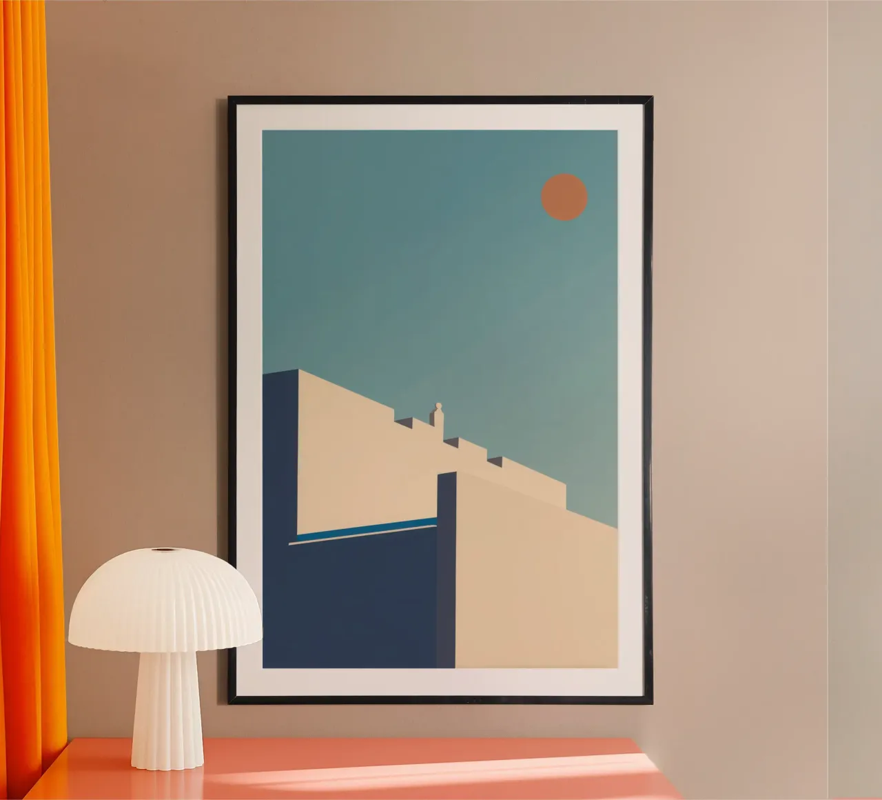 Oslo – Ombres longues sous un ciel glacé poster de Affiches Minimalistes