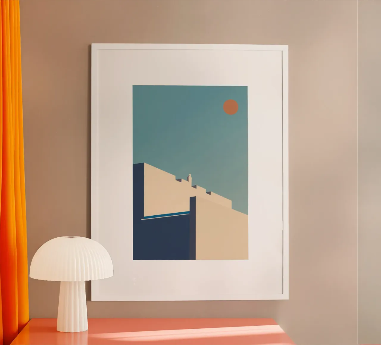 Oslo – Ombres longues sous un ciel glacé poster de Affiches Minimalistes