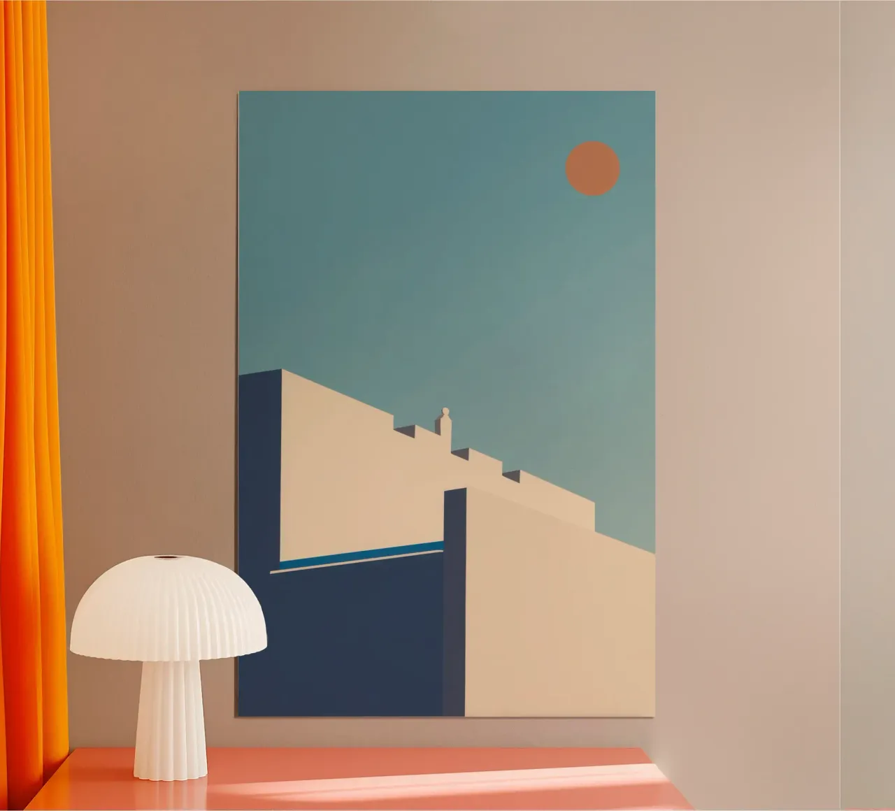 Oslo – Ombres longues sous un ciel glacé poster de Affiches Minimalistes