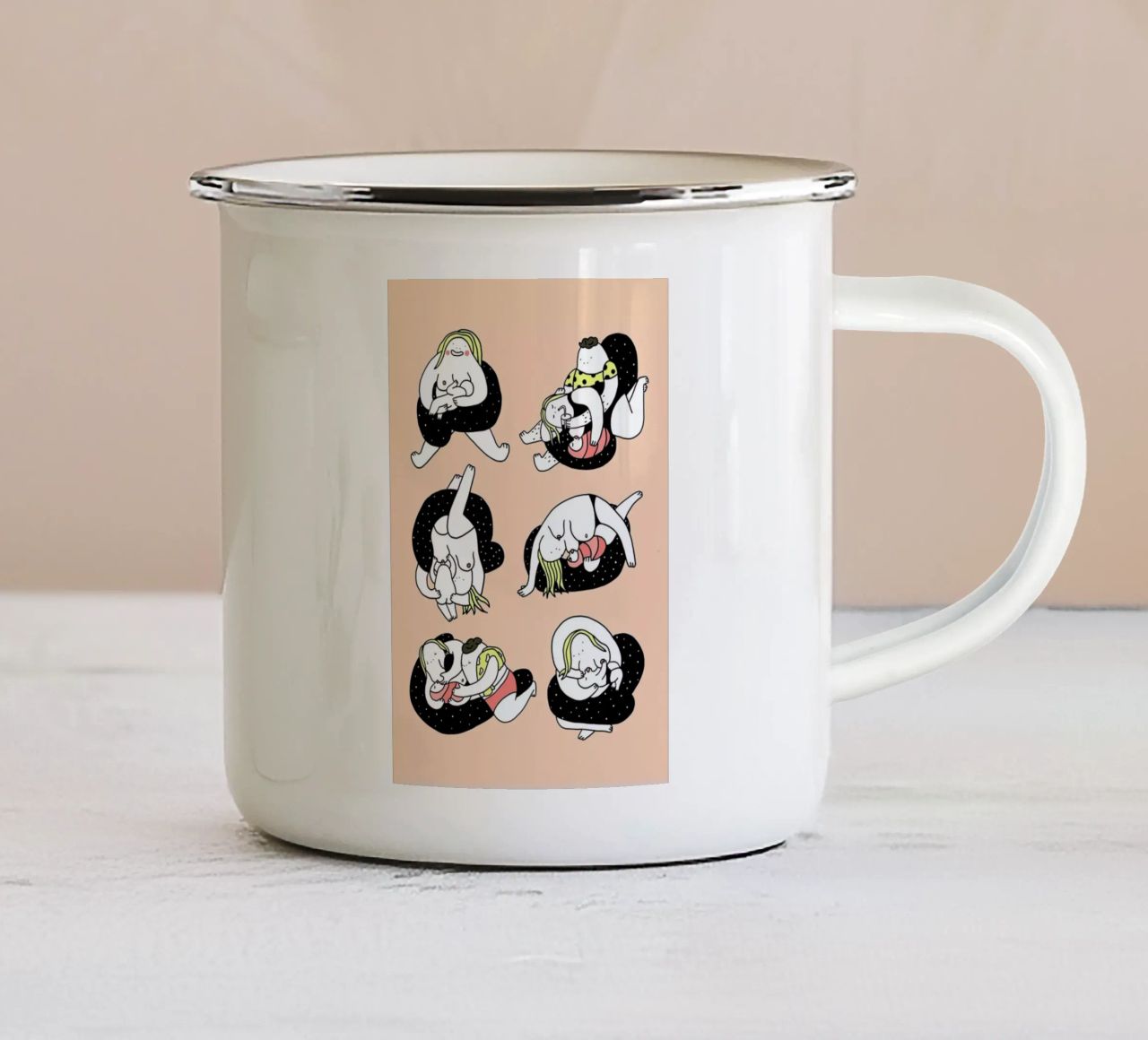 Stillpositionen tazza in smalto da Herzette