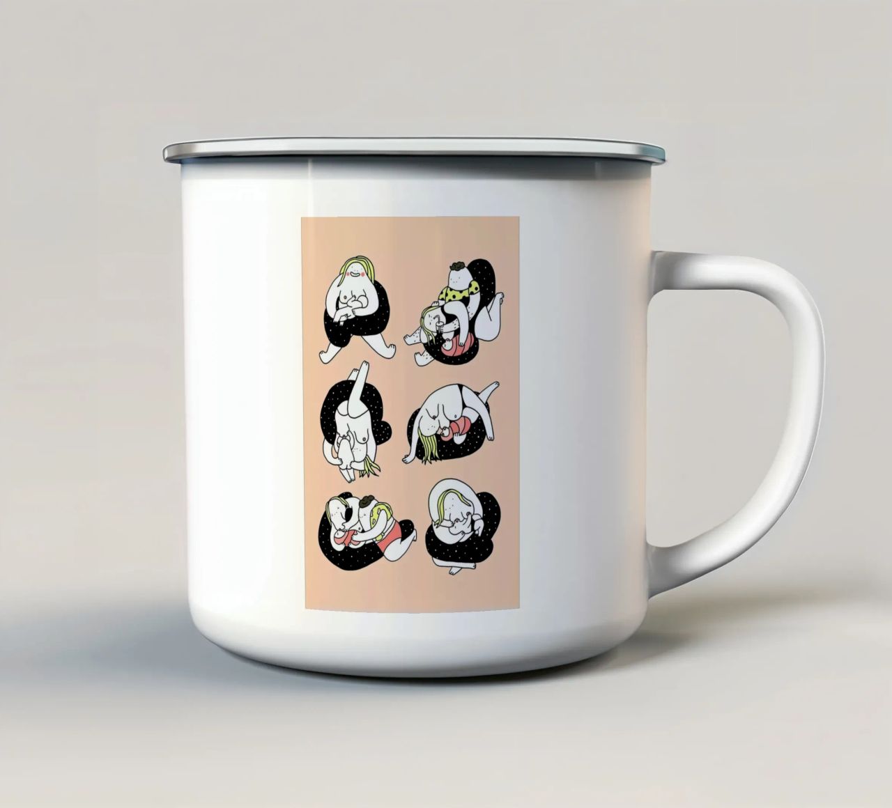 Stillpositionen tazza in smalto da Herzette