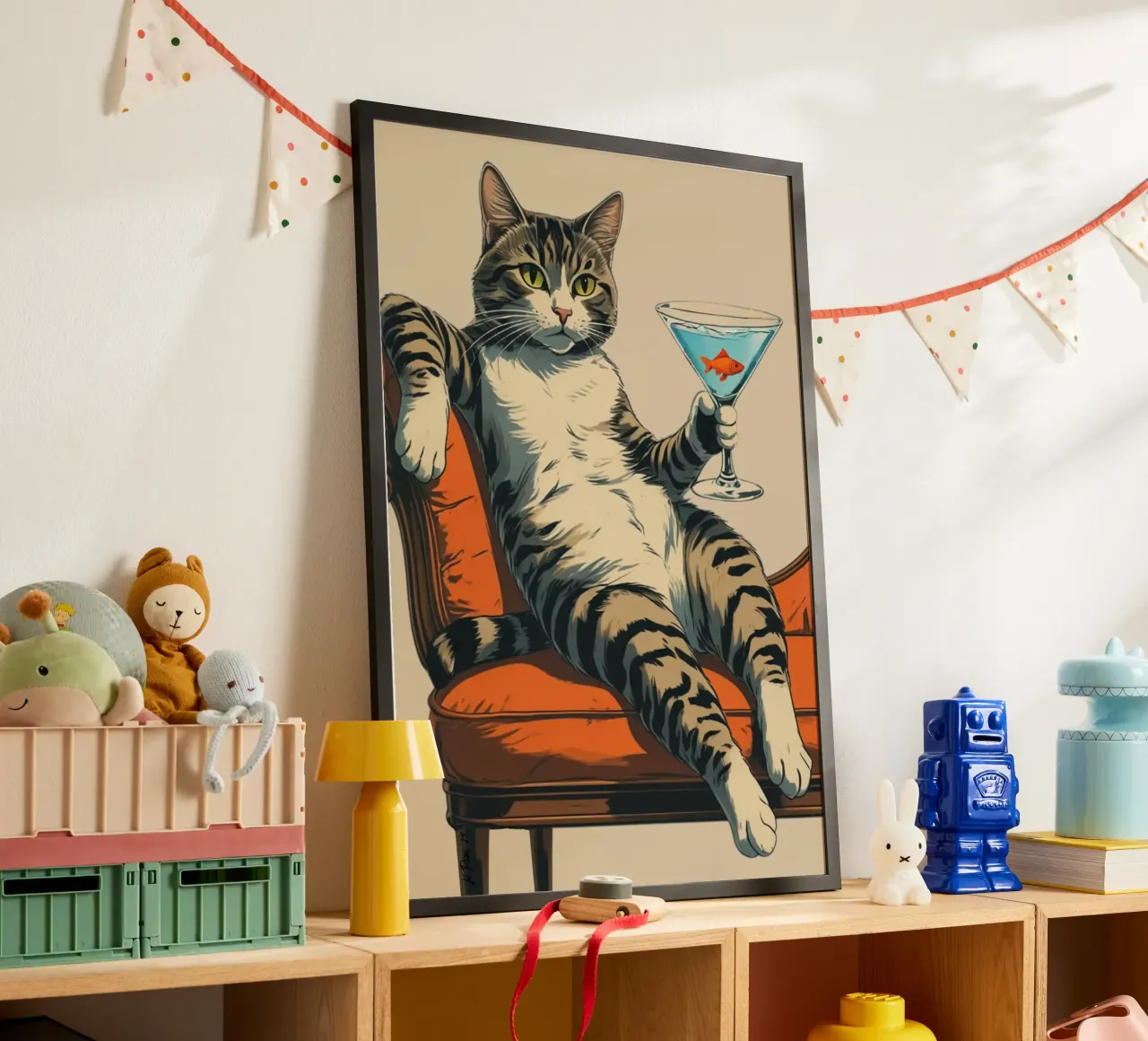 Retrato del artista como gato hastiado poster de Hecate Pim Designs