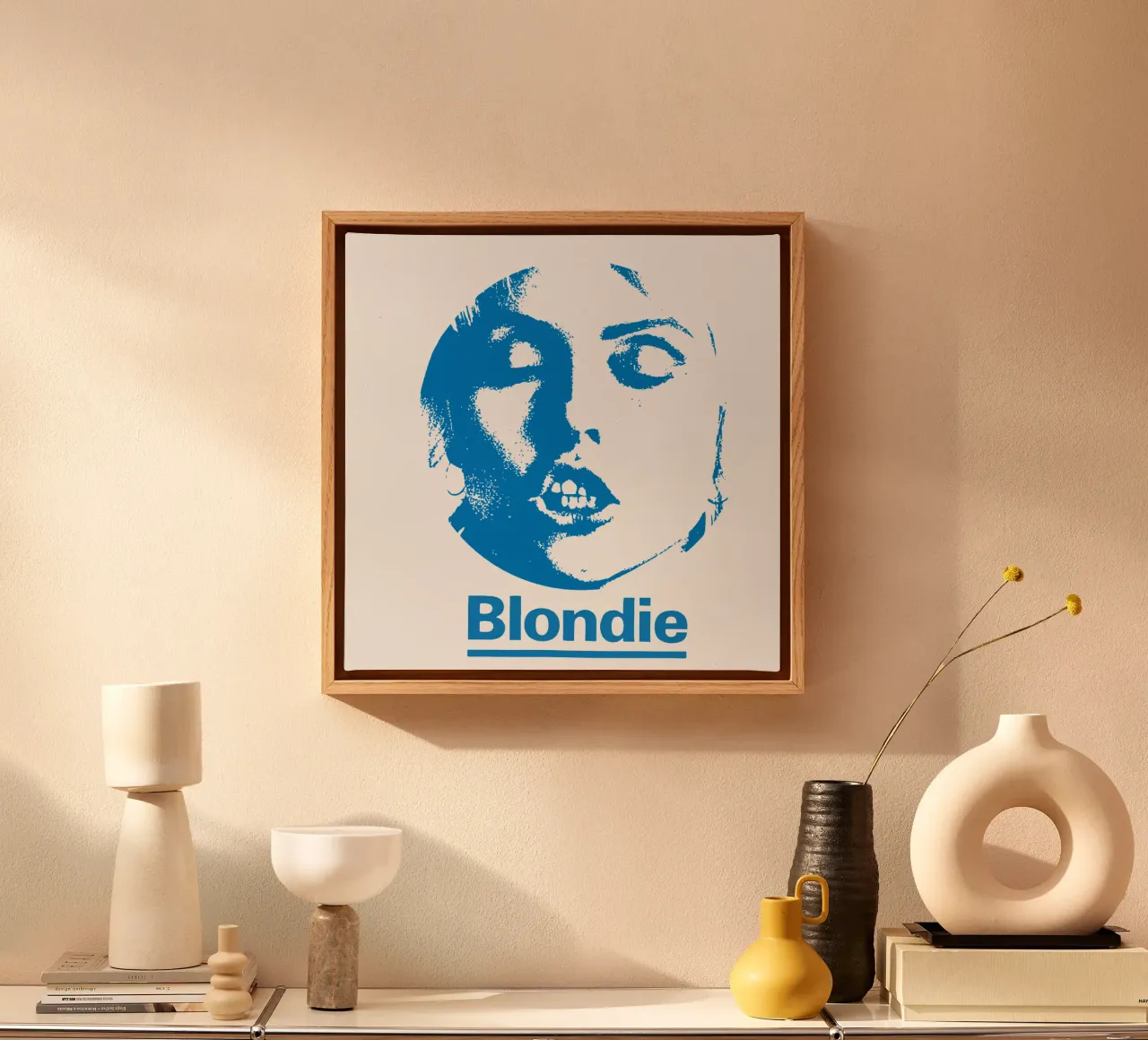 Blondie - Debbie Harry tela con Cornice a cassetta da kiwirsemplok