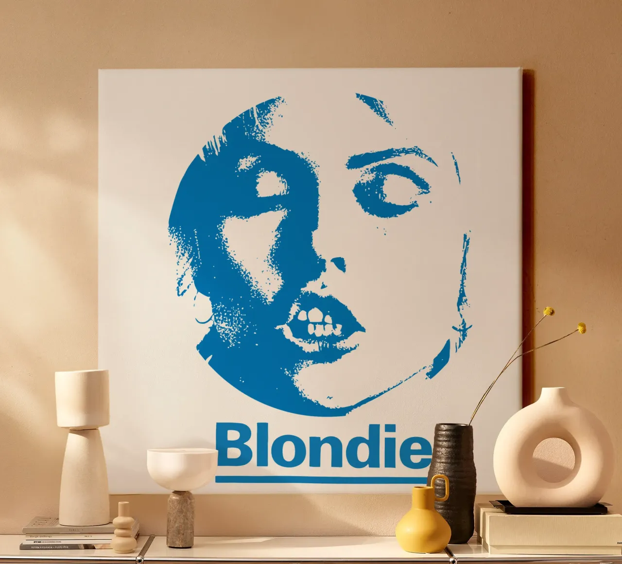 Blondie - Debbie Harry tela con Cornice a cassetta da kiwirsemplok