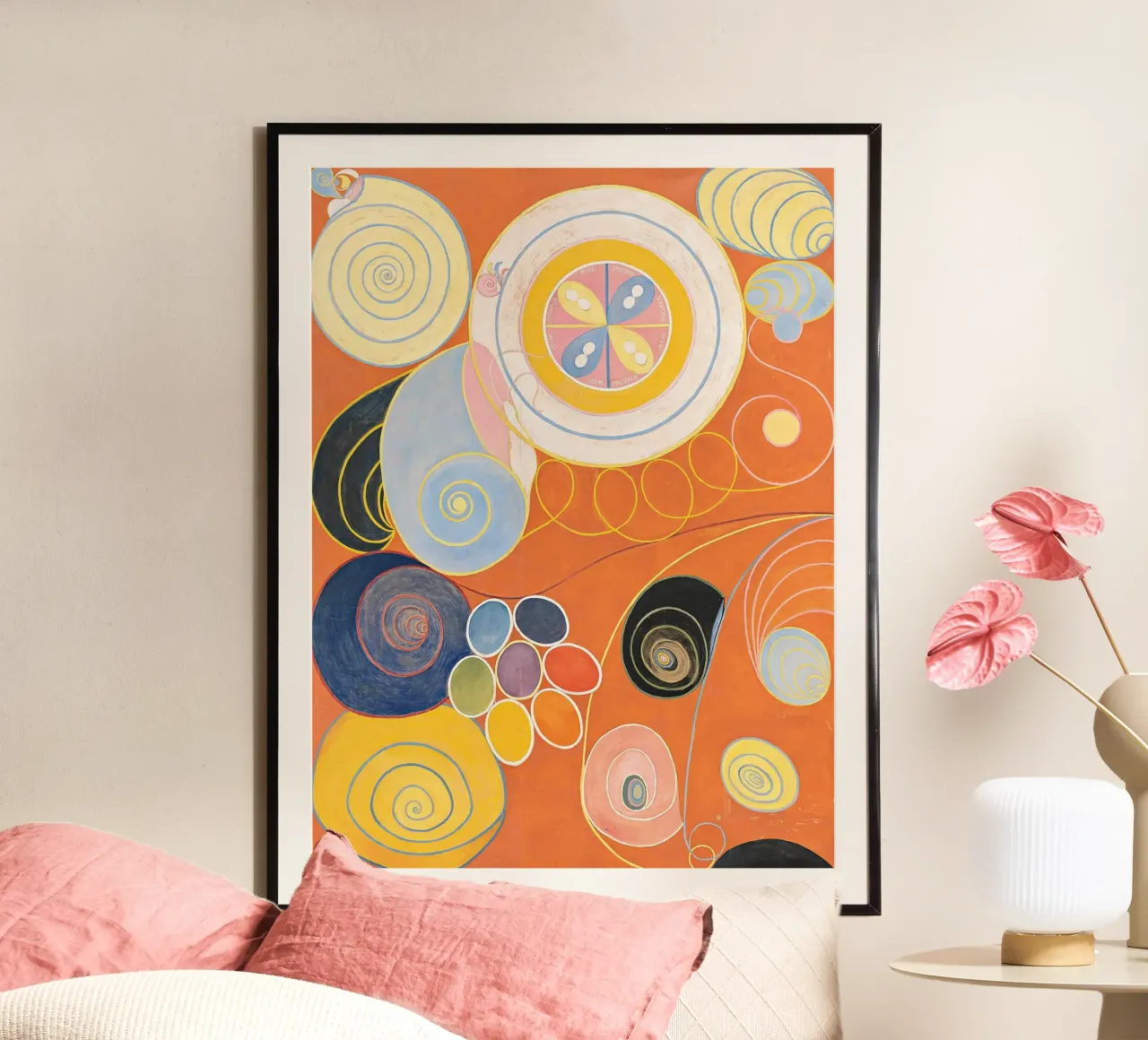 Gruppo IV, n. 3: Gioventù da Hilma af Klint 1907 poster con telaio in alluminio da Venus Art