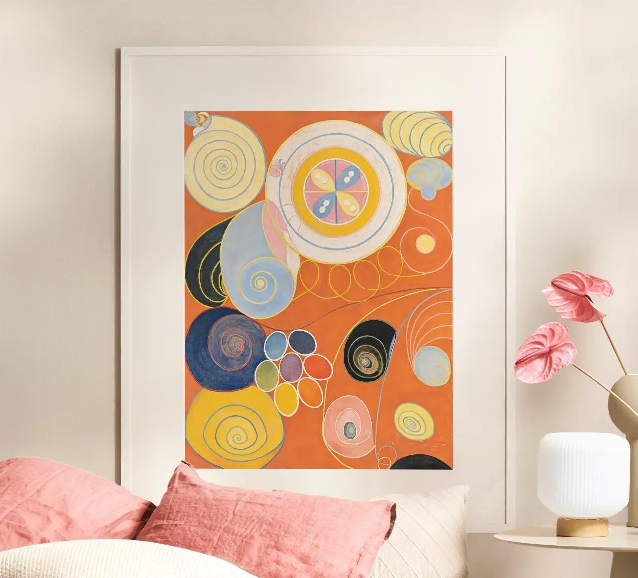 Gruppo IV, n. 3: Gioventù da Hilma af Klint 1907 poster con telaio in alluminio da Venus Art