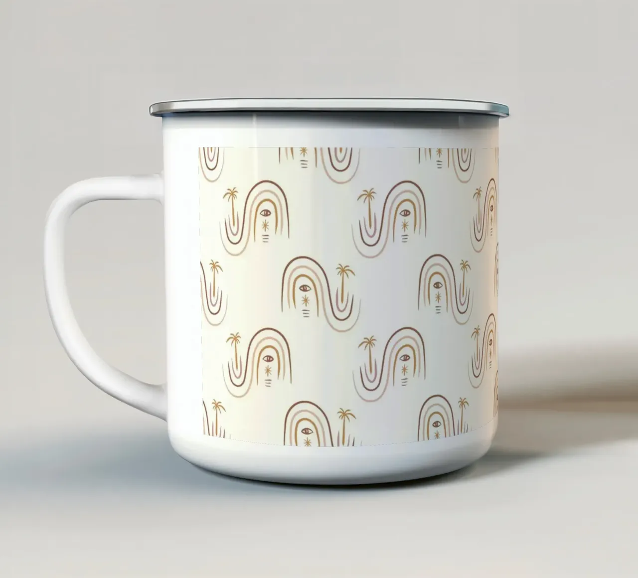 Summer Line Pattern No 01 mug en émail de treechild