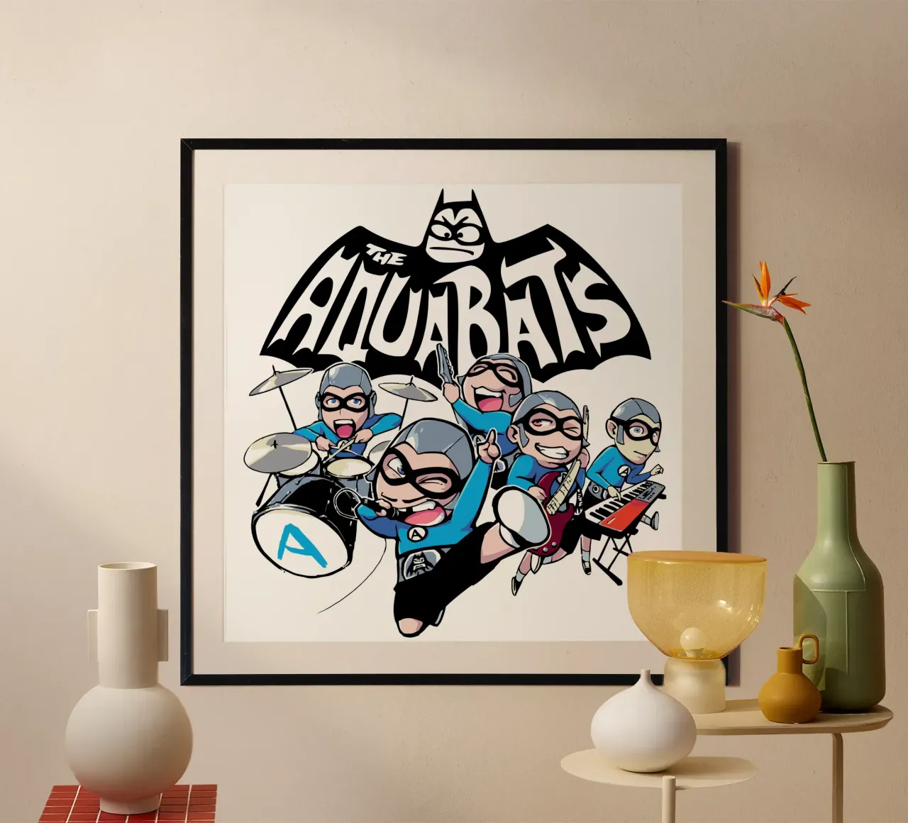 The Aquabats poster con telaio in legno da kiwirsemplok