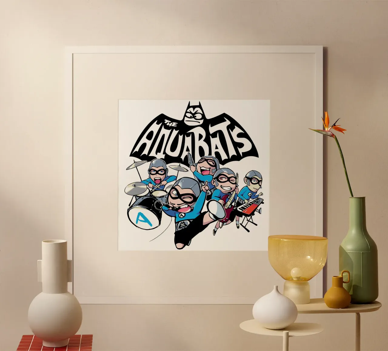 The Aquabats poster con telaio in legno da kiwirsemplok