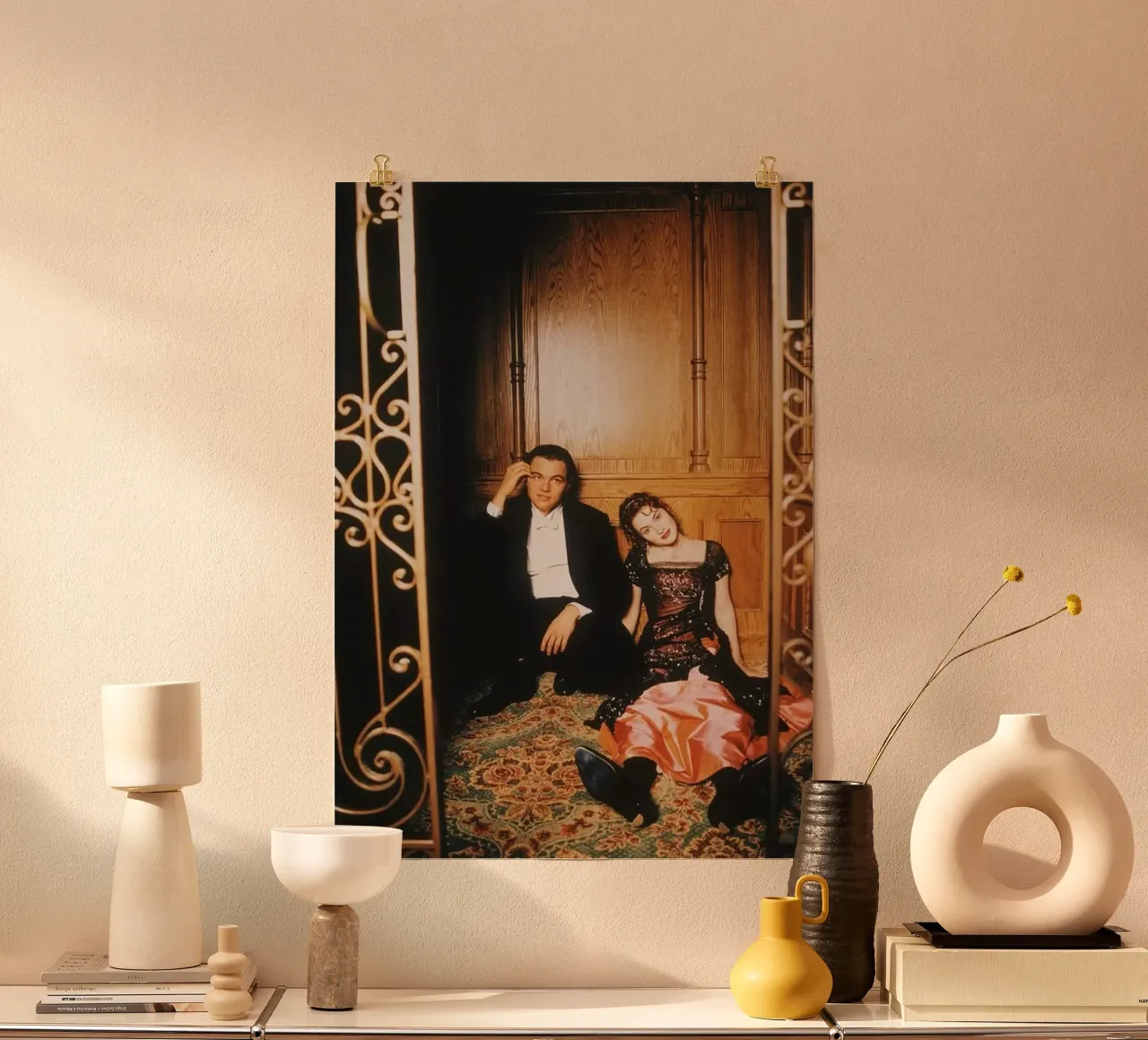 Jack and Rose Titanic poster con telaio in legno da Attaboy Dsgn