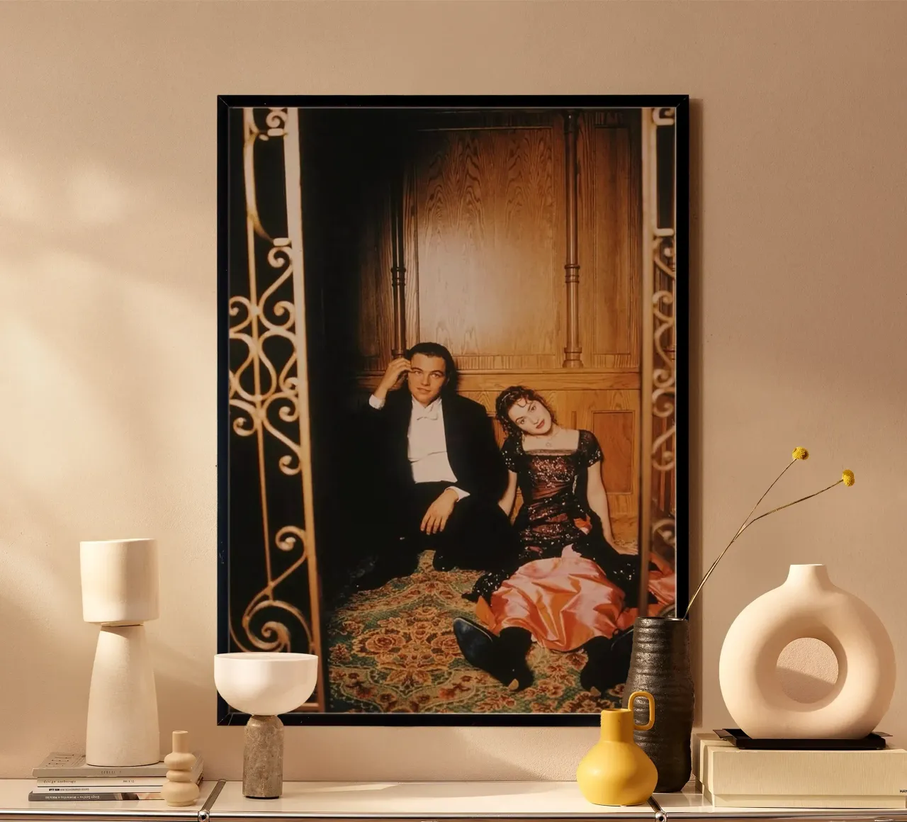 Jack and Rose Titanic poster con telaio in legno da Attaboy Dsgn