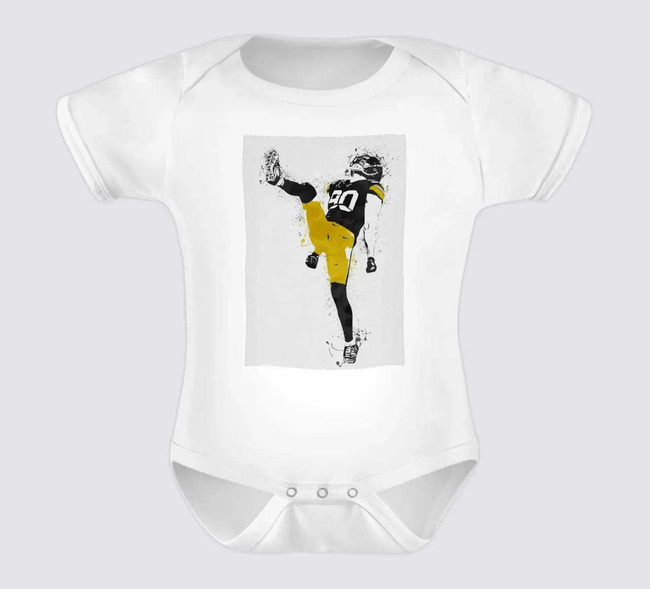 T.J. Watt body neonato maniche corte da tenten
