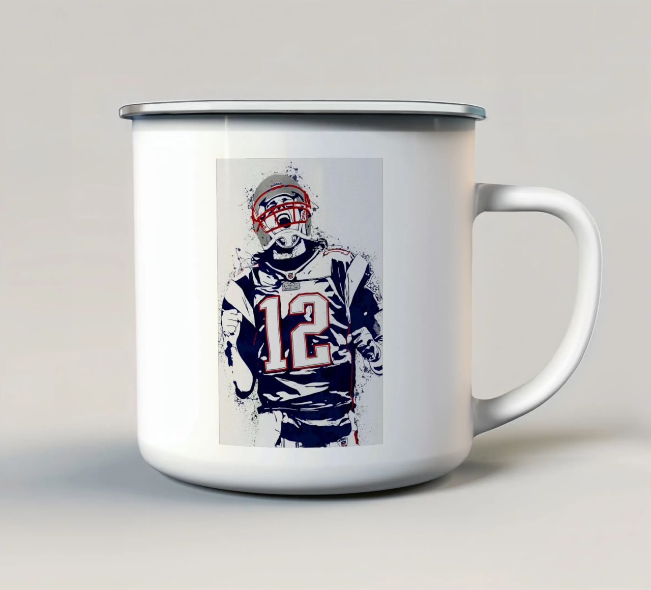 Tom Brady 1 tazza in smalto da tenten