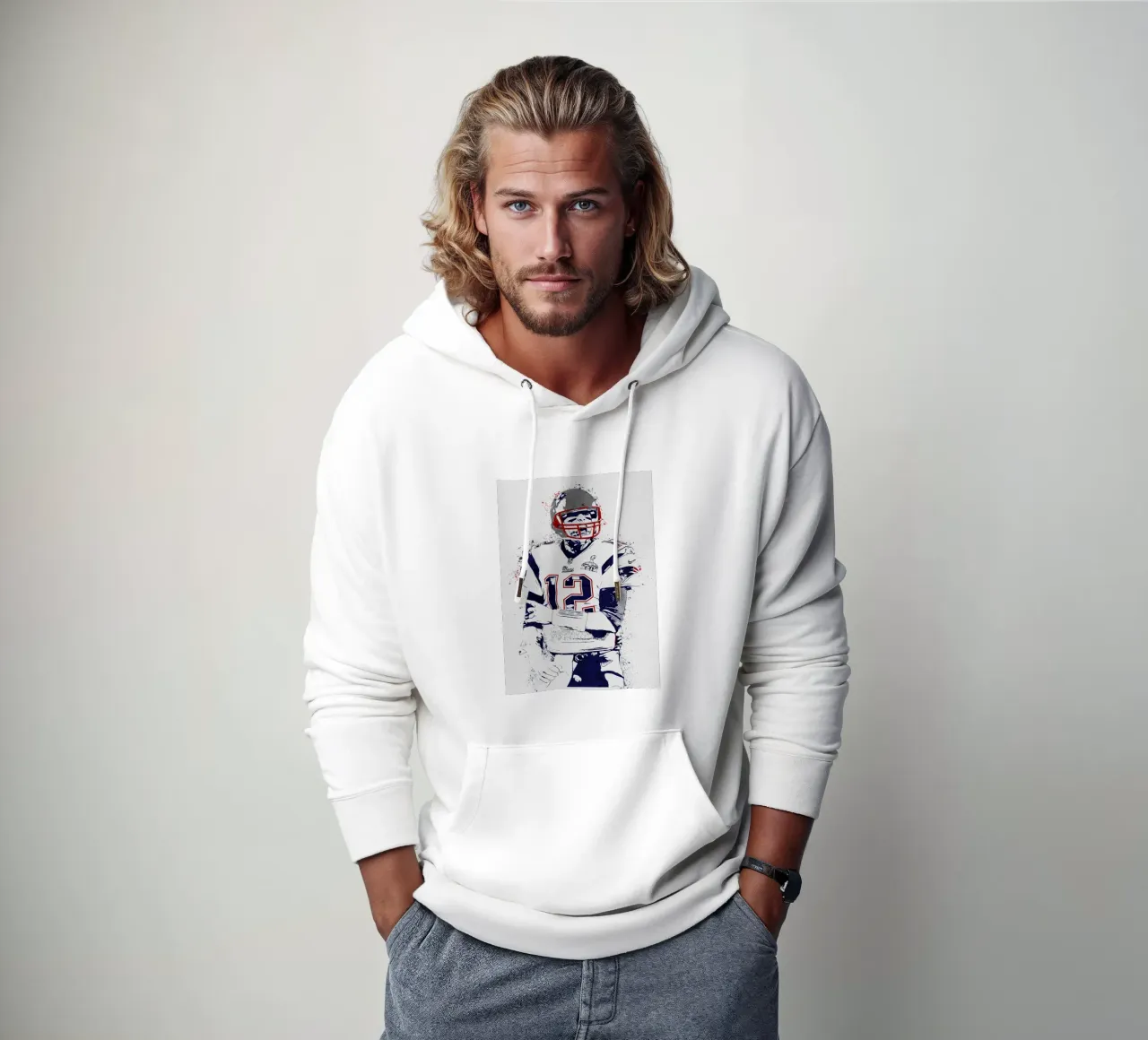 Tom Brady felpa con cappuccio da tenten