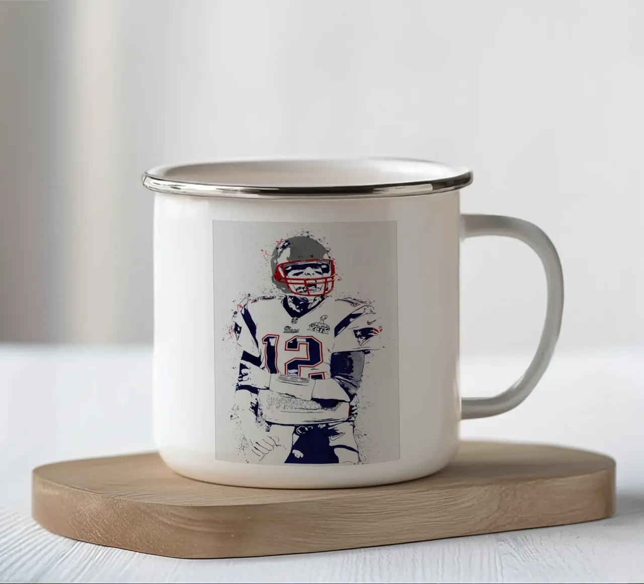 Tom Brady tazza in smalto da tenten