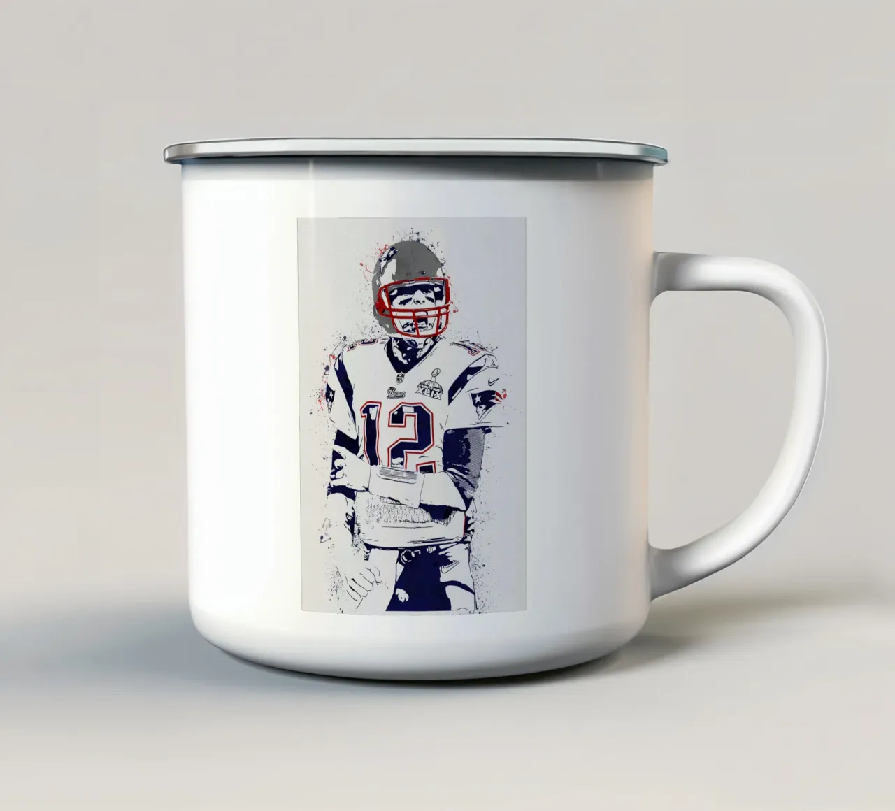 Tom Brady tazza in smalto da tenten