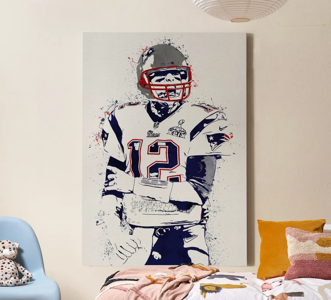 Tom Brady tela con Cornice a cassetta da tenten