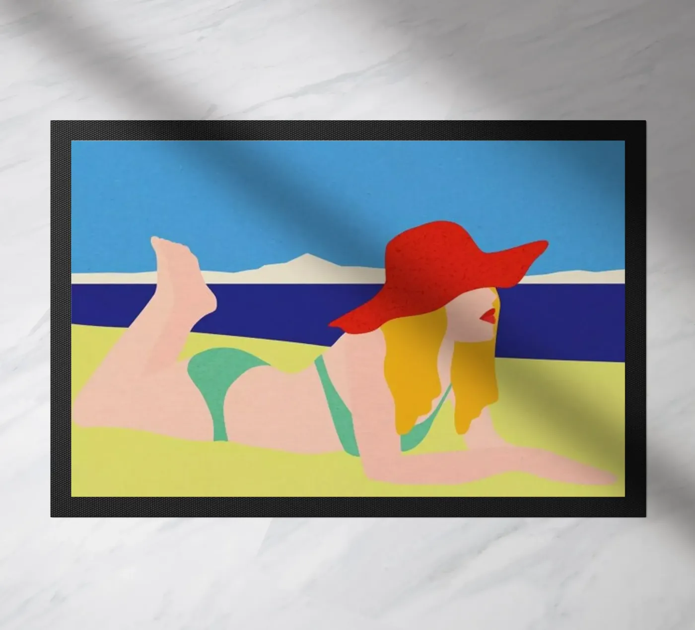 On The Beach doormat by Rosi Feist