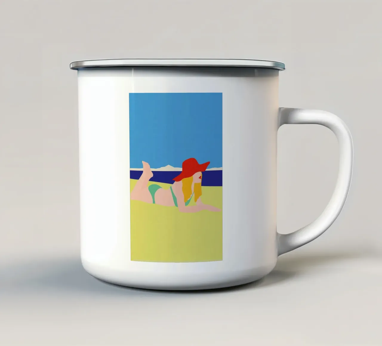 On The Beach tazza in smalto da Rosi Feist