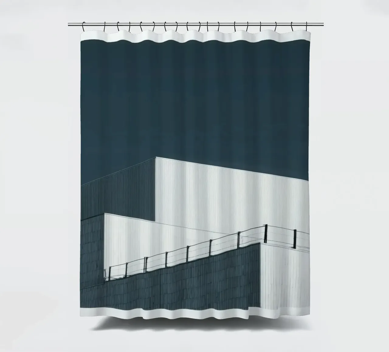 Helsinki - Linee pure sotto un cielo denso tenda da doccia da Minimalistic